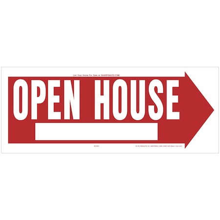 Hy-Ko Open House Sign 6" x 23", 5PK B00611